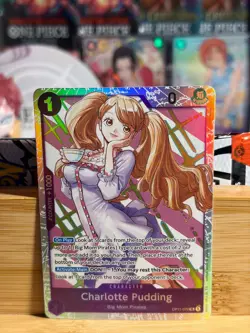 CHARLOTTE PUDDING OP11-070 A Fist of Divine Speed Super Rare One Piece TCG NM - Image 1