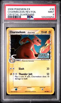 PSA 9 CHARMELEON 30/100 | Stamped Crystal Guardians Graded Pokemon Card - Image 1