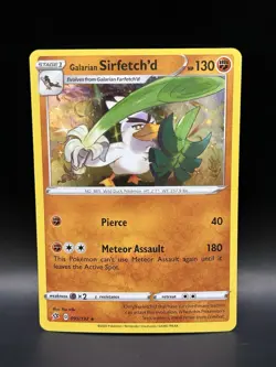Cosmo Holo Galarian Sirfetch’d 095/192 - Pokemon Rebel Clash Card - NM - Image 1