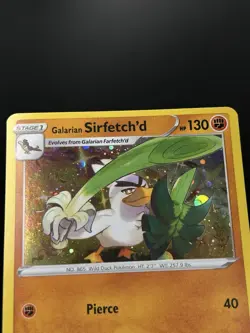 Cosmo Holo Galarian Sirfetch’d 095/192 - Pokemon Rebel Clash Card - NM - Image 2