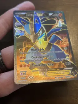 Pokemon TCG Lucario EX Holo Full Art Ultra Rare Card Furious Fists 107/111 Foil - Image 5