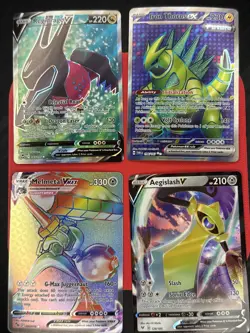 Pokemon TCG 4 Card Lot SWSH V VMAX RARE FULL ART Holo NM Rainbow SV - Image 1