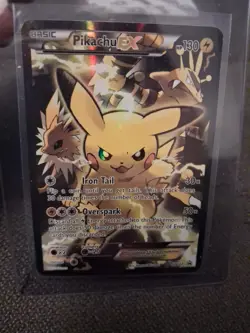 Pokemon Pikachu EX XY124 Black Star Promo 2016 Holo Card TCG Very Good cond - Image 1
