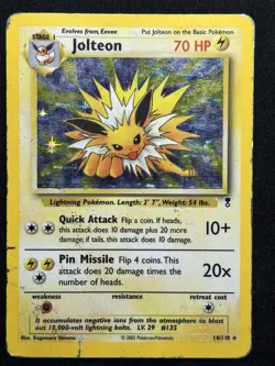 Jolteon Legendary Collection 014/110 HP/DMG Pokemon Card - Image 1