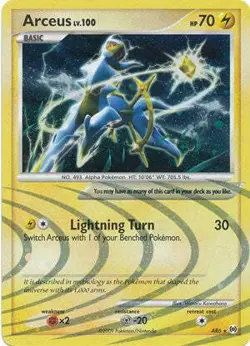 Pokemon Platinum Arceus AR6 Card Holofoil Rare Arceus - Image 1