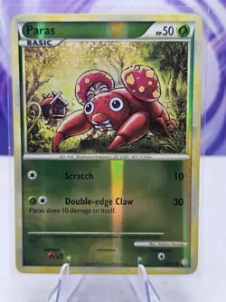 Paras 76/123 2010 HeartGold & SoulSilver Pokemon Card Reverse Holo LP - Image 1