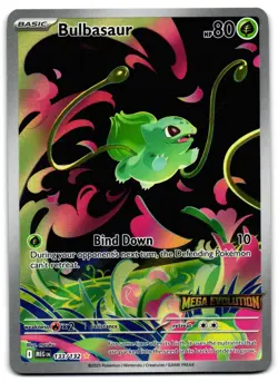 Bulbasaur 133/132 - Mega Evolution Stamped Promo Pokemon TCG - LP Card - Image 1