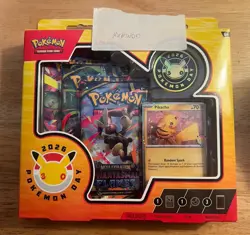 Pokemon TCG Pokemon Day 2026 Box with Pikachu Promo Card, Coin, Booster Packs - Image 1