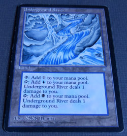 Underground River – Ice Age MTG Pain Land | Blue Black Dimir Mana Fixing | LP - Image 2