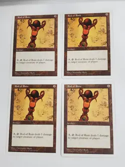 MTG Playset 4x Rod of Ruin (5th Edition/Artifact/U) - BGM - Image 1