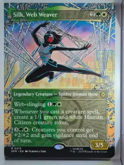Silk, Web Weaver (Borderless) - R215 - MTG - Marvel's Spider-Man (SPM) - Image 1