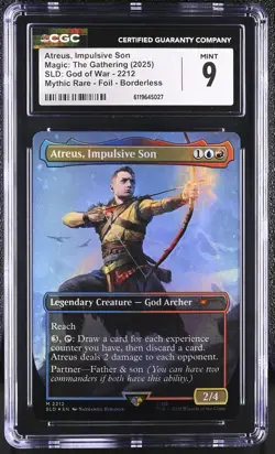 MTG SLD Atreus, Impulsive Son #2212 Foil Borderless CGC MINT 9 God of War Mythic - Image 1