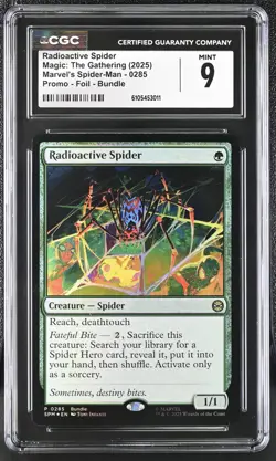 MTG Radioactive Spider #0285 FOIL PROMO Marvel's Spider-Man CGC MINT - Image 1