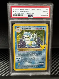 2021 POKEMON TCG CELEBRATIONS CLASSIC COLLECTION #2 BLASTOISE-HOLO PSA 9 MINT!!! - Image 1