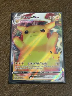 Pokemon Pikachu VMAX SWSH062 Celebrations Black Star Promo Card - Image 1