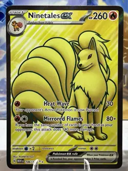 Pokemon TCG Ninetales EX 186/165 Ultra Rare Scarlet & Violet 151 MINT/NM (FRESH) - Image 1