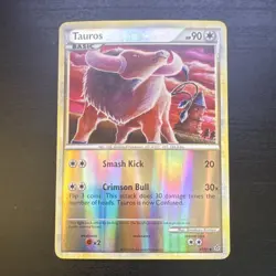 Pokemon Tauros Holo Basic HP 90 2010 Wild Bull 41/95 - Image 1