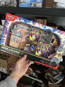 Pokemon TCG Mega Lucario ex Premium Figure Collection Box Factory Sealed In Hand - Image 1