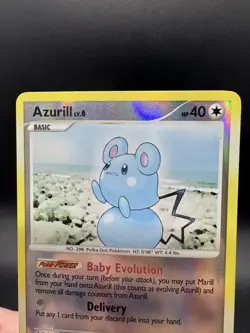 Pokemon TCG Azurill 69/130 Diamond and Pearl Reverse Holo - Lightly Damaged - Image 3