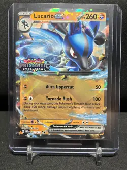 Lucario ex 051/131 Double Rare Holo Stamped Pokemon Prismatic Evolutions NM - Image 1