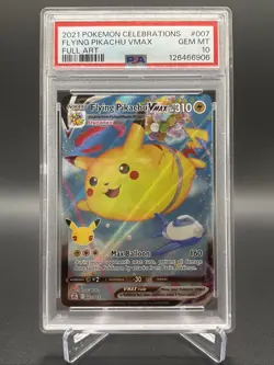 Pokemon Flying Pikachu VMAX 007/025 Celebrations Holo PSA 10 - Image 1