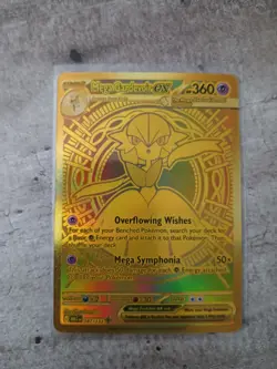 Pokemon TCG Mega Gardevoir EX Mega Hyper Rare Full Art Gold Holo 187/132 Me01 - Image 1