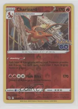 Charizard Reverse Foil Pokemon Sword & Shield Pokemon Go #010 - Image 1