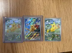 Pokemon Lot Pikachu Promo Full Art MINT SVP paldea etb + 2paldeaadventure - Image 1