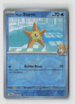 MISTY'S STARYU 046/182 REVERSE HOLO DESTINED RIVALS POKEMON TCG NM - Image 1
