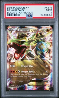 2015 POKEMON XY BLACK STAR PROMOS #XY73 RAYQUAZA EX PSA 9 - Image 1