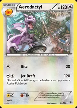 Pokemon Aerodactyl (76/132) Fates Collide LP - Image 1