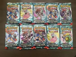 Pokemon TCG JOURNEY TOGETHER BOOSTER PACK LOT OF 10 New Sealed Fast Ship - Image 1
