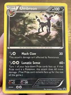Pokemon Umbreon XY96 Black Star Promo Holo Rare 2016 Wow Foil TCG Mid Era GAS - Image 1