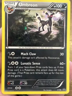 Pokemon Umbreon XY96 Black Star Promo Holo Rare 2016 Wow Foil TCG Mid Era GAS - Image 2