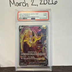 PSA 9 Jolteon V 183 Pokemon Swsh Black Star Promo Vmax Premium Collection - Image 1