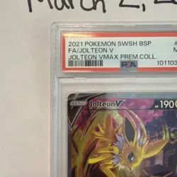 PSA 9 Jolteon V 183 Pokemon Swsh Black Star Promo Vmax Premium Collection - Image 2