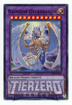 Yugioh Rainbow Overdragon LED2-EN037 Super Rare 1st Edition NM/LP - Image 1