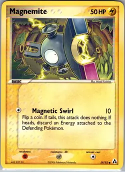 Magnemite 59/92 Non Holo Legend Maker - Pokemon Card - NM - Image 1