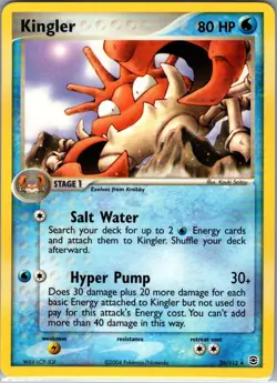 Kingler 26/112 Non Holo FireRed & LeafGreen - Pokemon Card - NM - Image 1