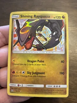 Pokemon TCG Shining Rayquaza Holo Rare Card Shining Legends 56/73 - Image 1