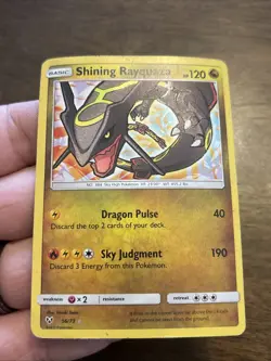 Pokemon TCG Shining Rayquaza Holo Rare Card Shining Legends 56/73 - Image 2