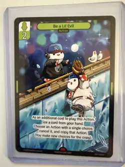 Vibes TCG Be A Lil Evil 2025 National National Promo Pudgy Penguins Mantel Card - Image 1
