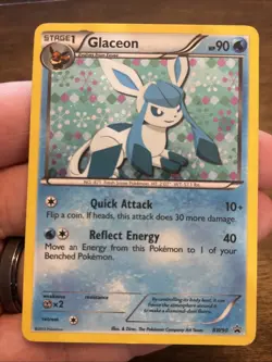 Pokemon TCG Glaceon BW90 Black Star Promo Holo Card Black White 2013 Pokemon - Image 1