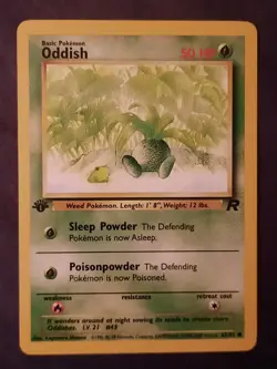 Pokemon Card TCG Oddish 63/82 Team Rocket Regular 1st Edition Card - Image 1