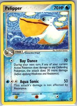 Pelipper 21/107 Non Holo Deoxys - Pokemon Card - NM - Image 1