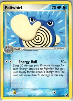 Poliwhirl 68/115 Non Holo Unseen Forces - Pokemon Card - NM - Image 1