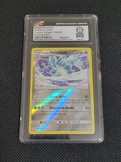 Alolan Sandslash 138/236, Reverse Holo, 1 Of 1 World Record Breaks Guinness Card - Image 1