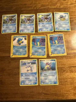 Squirtle and Wartortle Pokemon 9 card Lot- (E Card Series & more) - Image 1