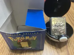 Pokemon Toys - Burger King Gold-Plated Card - TOGEPI (Pokeball & Opened Box) - Image 1