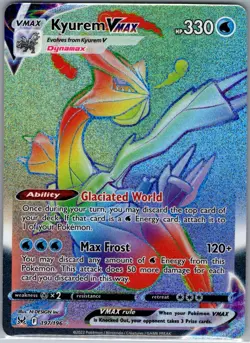 Kyurem VMAX (Secret) 197/196 SWSH11: Lost Origin - Pokemon Card - NM - Image 1